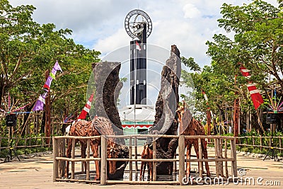 The Equator Monument â€“ North Pontianak, Indonesia Stock Photo